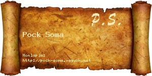 Pock Soma névjegykártya